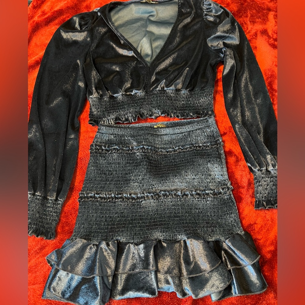 2 piece velvet set